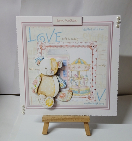 Baby girl teddy bear by Jackie Odonnell
