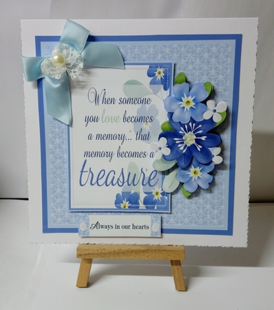 Blue flowers for sympathy by Jackie Odonnell
