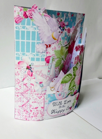 With All My Heart Double Bowed Front Card Kit by Jackie Odonnell
