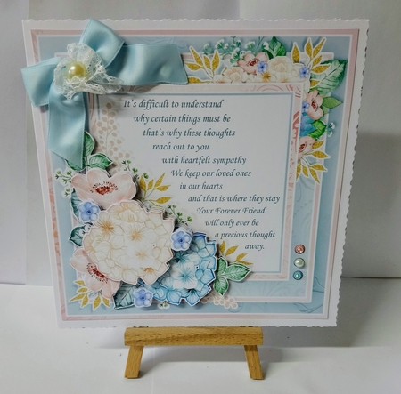 SYMPATHY VERSE in Pastels 7.5 Decoupage & Insert Mini Kit  by Jackie Odonnell
