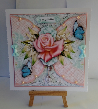 Flora And Lace A Pink Rose  by Jackie Odonnell