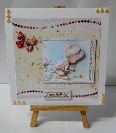 Little Lady Picking Flowers Mini Kit by Jackie Odonnell