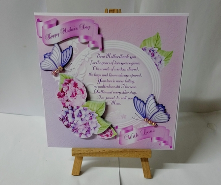 Butterflies & Hydrangeas - Mothers Day Card by Jackie Odonnell