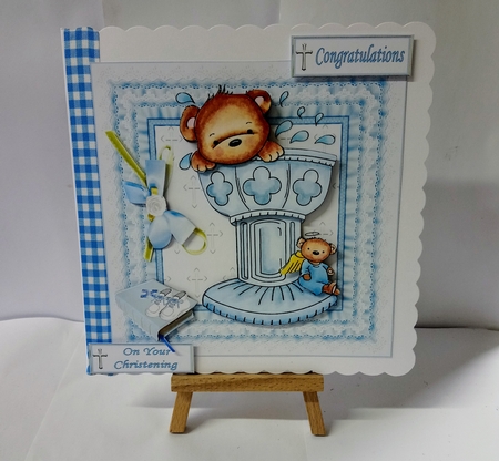 7x7 Baby boy Christening mini kit by Jackie Odonnell