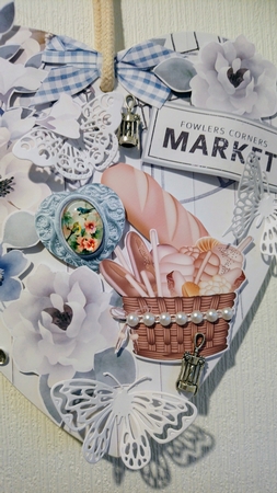 Country Farmhouse  Hanging Hearts Trio. by Jackie Odonnell