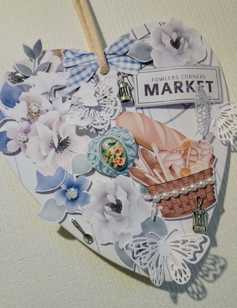 Country Farmhouse  Hanging Hearts Trio. by Jackie Odonnell