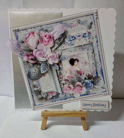 Vintage rose and lady by Jackie Odonnell
