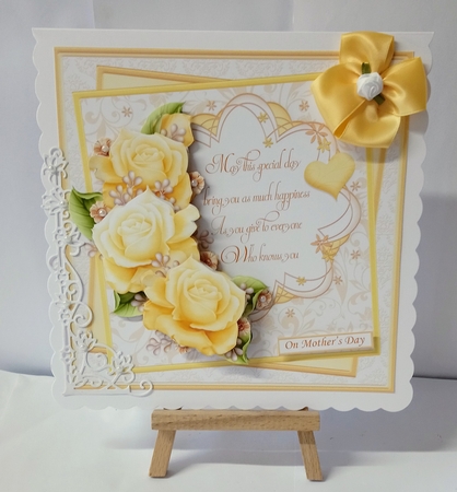 GOLDEN ROSES & VERSE 7.5 Decoupage & Insert Kit by Jackie Odonnell