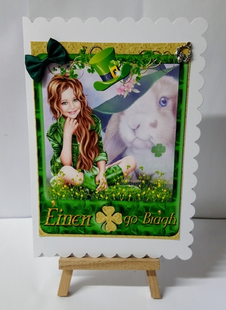 Beautiful St. Patricks Day Card and Envelope Kit-Irish Eyes Are Smiling by Jackie Odonnell