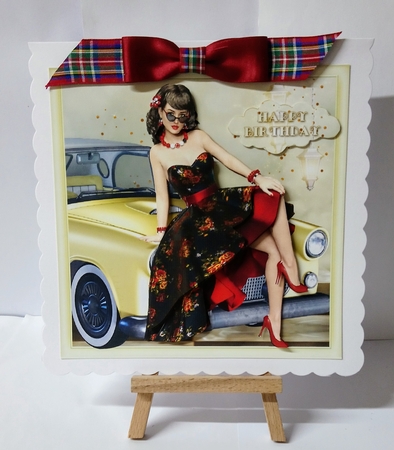 1950s Lady and her Gold T-Bird Mini Kit by Jackie Odonnell