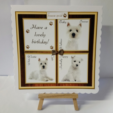 Gorgeous West Highland Terrier Cubes 8x8 Mini Kit by Jackie Odonnell