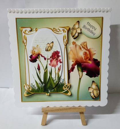 Art Nouveau Bearded Iris by Jackie Odonnell