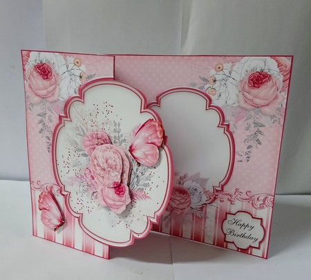 Flower Bouquet Fold Back Card Kit-4 by Jackie Odonnell