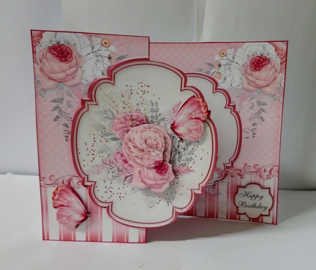 Flower Bouquet Fold Back Card Kit-4 by Jackie Odonnell