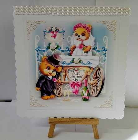 Cute Wedding Bears Card Mini Kit -two variants by Jackie Odonnell