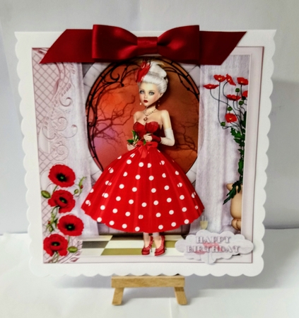 1950s Lady Champagne and Poppies Mini Kit by Jackie Odonnell