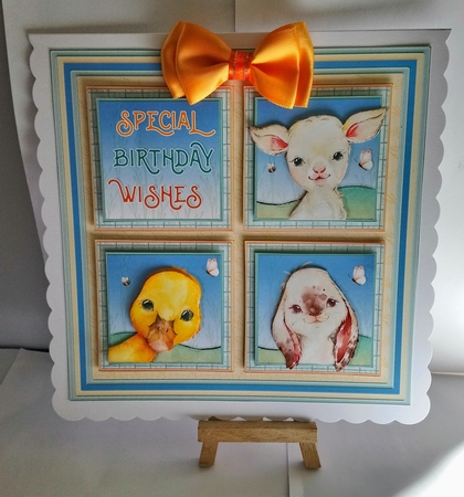 SPRING BABIES SQUARES 7.5 Quick Layer Card & Insert Kit All Occasions by Jackie Odonnell