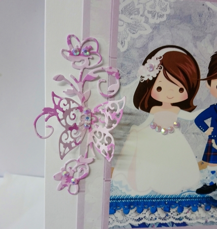 Scottish Wedding Couple 8x8 Card Mini Kit & Decoupage by Jackie Odonnell