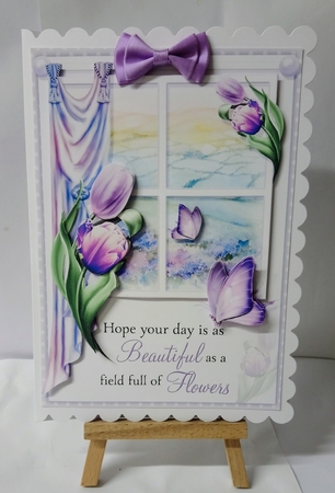 Field of Tulips Through the Window by Jackie Odonnell