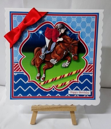 HORSE SHOW JUMPING 7.5 Decoupage & Insert Mini Kit by Jackie Odonnell