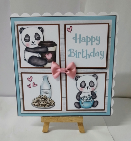 SWEET PANDA 6x6 by Jackie Odonnell