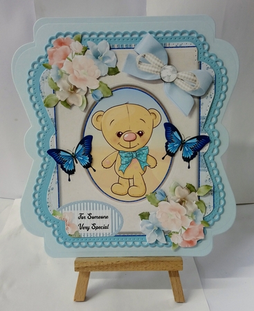 Cute Teddy Bear Card Front by Jackie Odonnell