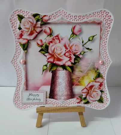 Pink Pretty Roses Water Jug by Jackie Odonnell