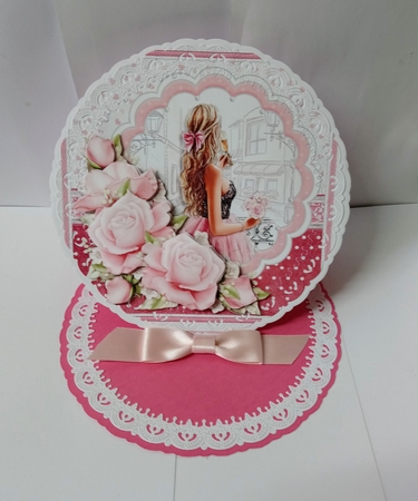 AN EVENING OUT Female Birthday 7.5 Decoupage Ages & Insert Kit by Jackie Odonnell