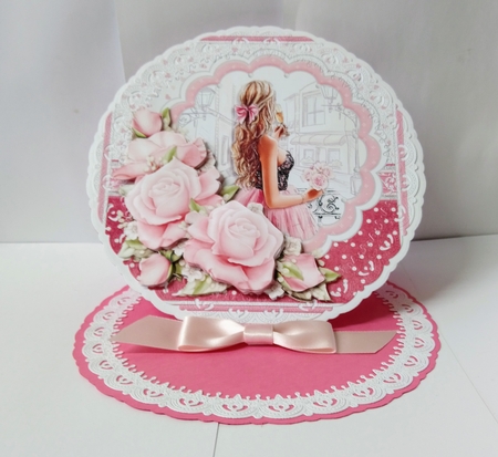 AN EVENING OUT Female Birthday 7.5 Decoupage Ages & Insert Kit by Jackie Odonnell