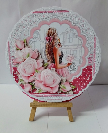 AN EVENING OUT Female Birthday 7.5 Decoupage Ages & Insert Kit by Jackie Odonnell