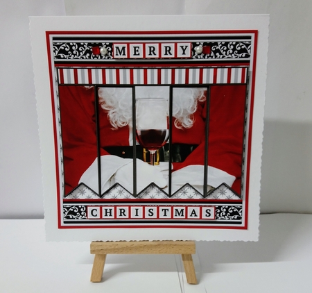 SANTA & WINE Christmas Easy Cut Family Word Strips & Alphabet Word Kit by Jackie Odonnell