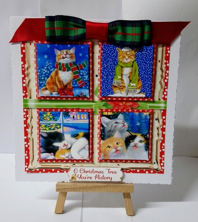 Its Kittymas 7x7 Card Front & Insert Mini Kit by Jackie Odonnell