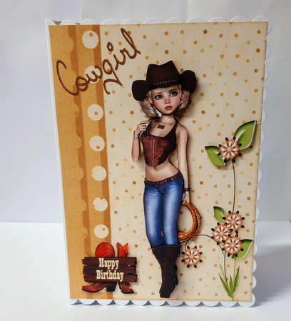 Cowgirl Fashion Lady by Jackie Odonnell