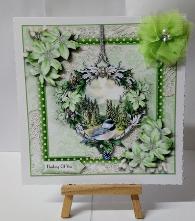 Winter Scene Mint Poinsettia by Jackie Odonnell