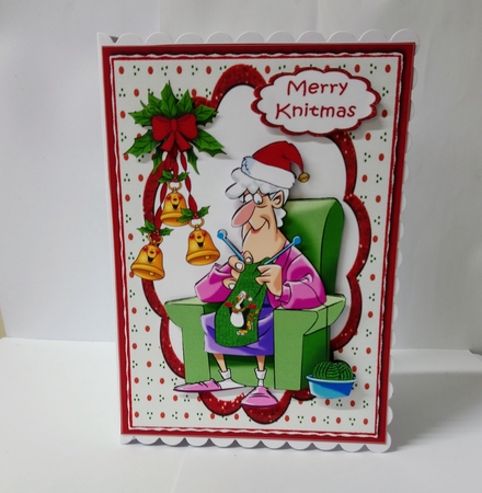 Merry knitmas decoupage sheet by Jackie Odonnell