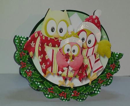 Green Rocker, with Cute Owls  by Jackie Odonnell