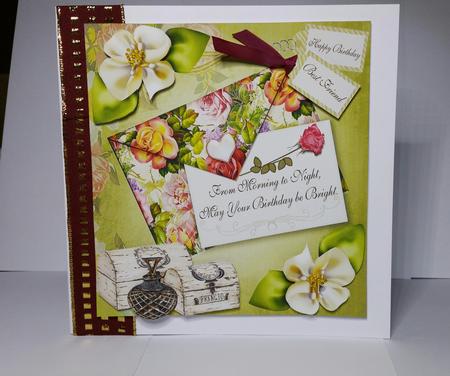 Just a Birthday Note Card Topper & Decoupage by Jackie Odonnell