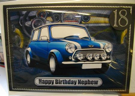 Happy Birthday Nephew Mini Classic Blue by Jackie Williams
