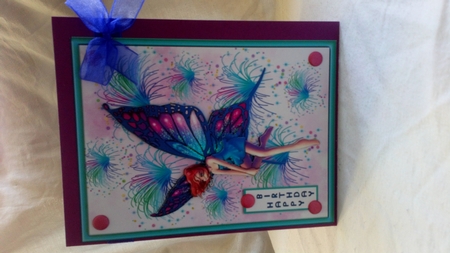 Butterfly Fairy Card Topper and Decoupage by Jacky Osborne