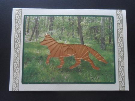 Fox in the Woods - Iris Folding Pattern Plus No-trace Bkgrnd by Jacqueline Bunnett