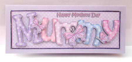 Large Dl Mothers Day Mummy Butterflies Card & 3D Decoupage by Jacqueline Bunnett