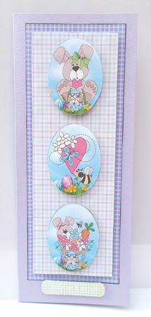 Hey Its Easter Trio Card Front 2 by Jacqueline Bunnett