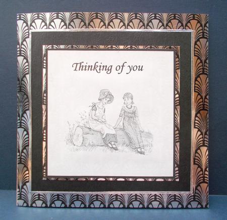 Thinking of You 8x8 Black and White Topper by Jacqueline Bunnett