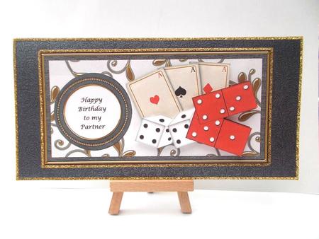 Mens White Games Get Well Soon Dl Decoupage Topper by Jacqueline Bunnett