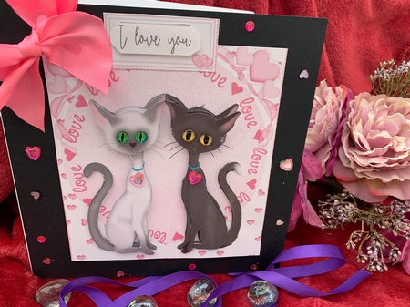 The Love Cats Wedding, Engagement or Anniversary Topper by Jacqueline  Herbert 