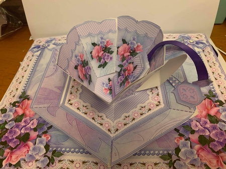 Time for Tea Pop-up Kit - Pink Roses and Bows by Jacqueline  Herbert 