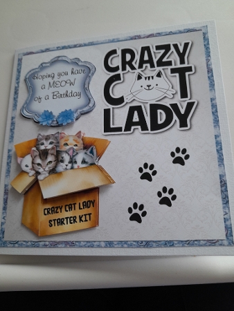 Crazy Cat Lady Bumper Kit 38 -9 sheets, Card fronts, decoupage, inserts, and greeting boxes  by Jacqueline Sinden