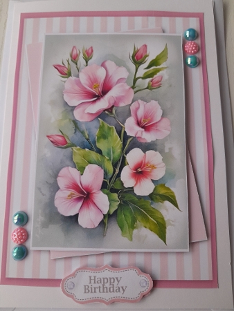 Pretty In Pink Butterfly Flower Bouquet 2 by Jacqueline Sinden