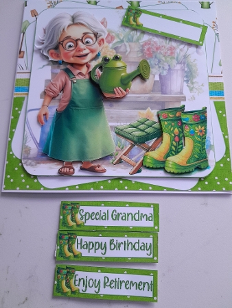 7x7 Grandma loves her garden choice of four mini kit by Jacqueline Sinden