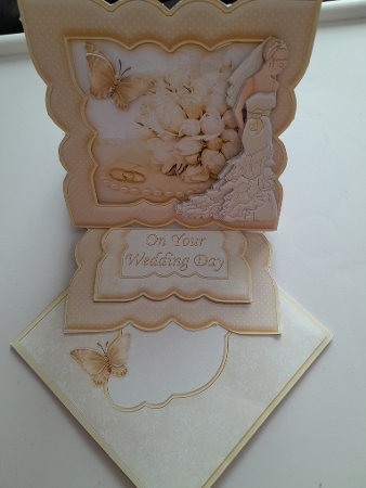 Wedding Bride Rings Roses Easel Card Kit by Jacqueline Sinden